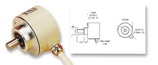 R158-0/1000AK.42RB - HENGSTLER - R158-0/1000AK.42RB - Rotary Encoder, Optical, Incremental, 1000 PPR, 0 Detents, Horizontal, Without Push Switch