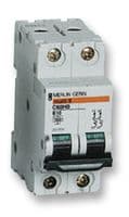 C60HB201 - MERLIN GERIN - C60HB201 - Thermal Magnetic Circuit Breaker, C60HB, 1 A, 2 Pole, 415 VAC, DIN Rail