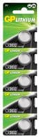 CR2032-C5 - GP BATTERIES - CR2032-C5 - Battery, Pack of 5, 3 V, 2032, Lithium Manganese Dioxide, 220 mAh, Pressure Contact, 5