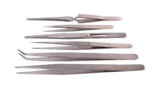JS-181T - DURATOOL - JS-181T - Tweezers Set, 6 Piece, General Purpose, Stainless Steel Body