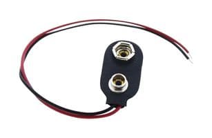 29-130 - MCM - 29-130 - Battery Clip Connector, Snap On, PP3 9V, Bare End Leads