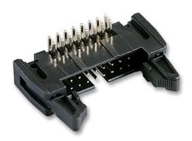 N3431-5202RB - 3M - N3431-5202RB - Pin Header, Short Latch, Wire-to-Board, 2.54 mm, 2 Rows, 34 Contacts, Through Hole Right Angle