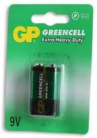 GP1604G-U1 - GP BATTERIES - GP1604G-U1 - Battery, Greencell, Single Cell, 9 V, PP3, Zinc Chloride, Snap Contact
