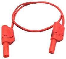 22.421-.25M-2 - MUELLER ELECTRIC - 22.421-.25M-2 - Banana Test Lead, 4mm Banana Plug, Shrouded, 4mm Banana Plug, Shrouded, 9.8 ", 250 m, Red, 32 A
