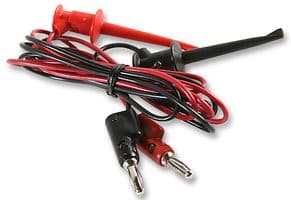 FLUKE TL940 - FLUKE - FLUKE TL940 - Test Lead Set, Hook Clip, 4mm Stackable Banana Plug, 60 V, 5 A, Black, Red, 900 mm