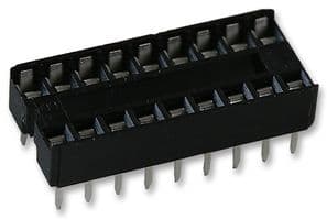 1-2199298-5 - TE CONNECTIVITY - 1-2199298-5 - IC & Component Socket, 18 Contacts, DIP Socket, 2.54 mm, 7.62 mm, Phosphor Bronze