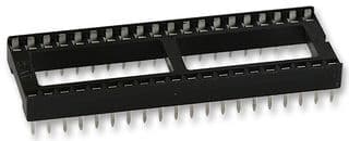 1-2199299-5 - TE CONNECTIVITY - 1-2199299-5 - IC & Component Socket, 40 Contacts, DIP Socket, 2.54 mm, 15.24 mm, Phosphor Bronze