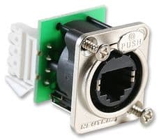 NE8FDV-Y110 - NEUTRIK - NE8FDV-Y110 - Modular Connector, RJ45 Jack, 1 x 1 (Port), 8P8C, Cat5e, Panel Mount