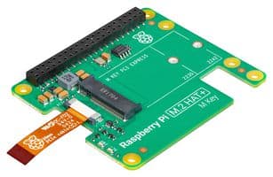 SC1166 - RASPBERRY-PI - SC1166 - Raspberry Pi M.2 HAT, M.2-Format PCIe and NVMe Devices to the PCIe FPC Connector on Raspberry Pi 5