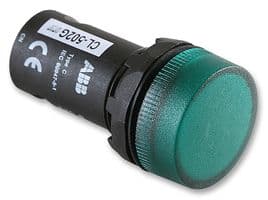 CL-502G - ABB - CL-502G - LED Panel Mount Indicator, Pilot Light, Green, 24 V, 15 mA, 126 mcd, Not Rated