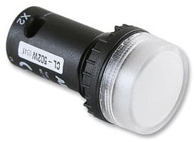 CL-502W - ABB - CL-502W - LED Panel Mount Indicator, Pilot Light, White, 24 V, 15 mA, 88 mcd, Not Rated