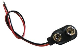HH-3449 - BUD INDUSTRIES - HH-3449 - Battery Retainer Clip, PP3 (9V) x 1, Through Hole, Wire Leads