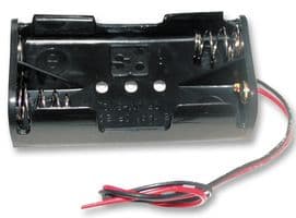 HH-3630 - BUD INDUSTRIES - HH-3630 - Battery Holder, AAA, 2 x Through Hole, Wire Leads