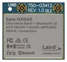 453-00174C - EZURIO - 453-00174C - Bluetooth Module, BLE 5.4, 6.8 Mbps, -92 dBm, 1.8 to 3.8 V, -40 °C to 85 °C, Sera NX040 Series