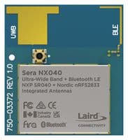 453-00175C - EZURIO - 453-00175C - Bluetooth Module, BLE 5.4, 6.8 Mbps, -92 dBm, 1.8 to 3.8 V, -40 °C to 85 °C, Sera NX040 Series