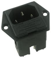 PF0030/63 - BULGIN / PARTNER STOCK - PF0030/63 - Un-Filtered IEC Power Entry Module, IEC C14, General Purpose, 10 A, 250 VAC, 2-Pole Fuse Holder