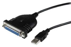ICUSB1284D25 - STARTECH - ICUSB1284D25 - Computer Cable, USB 2.0 A Plug, D Subminiature Socket, 25 Way, 6 ft, 1.8 m, Black