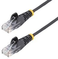 N6PAT100CMBKS - STARTECH - N6PAT100CMBKS - Ethernet Cable, 1m CAT6 Cable, Black Slim CAT6 Patch Cable, Snagless RJ45 Connectors, LSZH