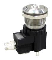 MPW19-A0F1L112-A3ZA - MULTICOMP PRO - MPW19-A0F1L112-A3ZA - Vandal Resistant Switch, 12 V LED, MP Vandal Resistant Switches Latching, 19 mm, SPDT, Latching