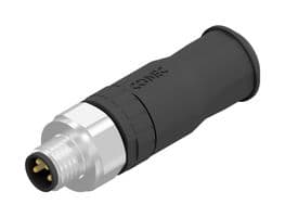 42-00011 - AMPHENOL CONEC - 42-00011 - Sensor Connector, M8, Male, 4 Positions, Screw Pin, Straight Cable Mount