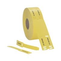 556-80589 TAGPU18X124-LOOP-PUR-YE - HELLERMANNTYTON - 556-80589 TAGPU18X124-LOOP-PUR-YE - Wire Marker, PK 500, Thermal Transfer, Blank (No Legend), Yellow, 124mm x 18mm, 35 mm