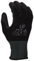 G/PCP-B/06 - UCI - G/PCP-B/06 - Gloves, Seamless Knit Cuff, PET (Polyester), Black, XS