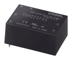 TUHS25F05 - COSEL - TUHS25F05 - AC/DC PCB Mount Power Supply (PSU), ITE, 1 Output, 25 W, 5 V, 5 A