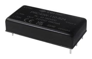 PRC40W-110-S24 - CUI - PRC40W-110-S24 - Isolated Through Hole DC/DC Converter, ITE, Industrial & Railway, DIP, 4:1, 40 W, 1 Output