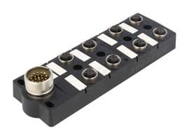 DB12-5A8M23-DPS7001 - AMPHENOL LTW - DB12-5A8M23-DPS7001 - Sensor Distribution Box, M23 Connector - 8 Pole, M12 Connector - 5 Pole, 8 Ports, M Series, IP67
