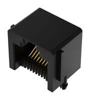 MJ3420-11-1-2 - GCT - MJ3420-11-1-2 - Modular Connector, w/ Panel Stop, RJ50 Jack, 1 x 1 (Port), 10P10C, Cat3, Through Hole Mount