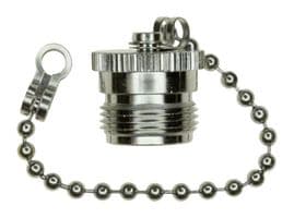 CAP-WBDFSPB1 - AMPHENOL LTW - CAP-WBDFSPB1 - Dust Cap / Cover, IP67, Dust Cap with Chain, Amphenol LTW M Series M12 Female Sensor Connectors