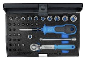 1822373 - GEDORE - 1822373 - Socket Set, 1/4" Drive, 37 Pieces