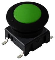 5ESH935+1SS09-12.0+AQW0902 - MEC - 5ESH935+1SS09-12.0+AQW0902 - Tactile Switch, Black, 5E Series, Top Actuated, Surface Mount, Round Button, 3.5 N, 50mA at 24VDC