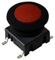 5ESH935+1SS09-12.0+AQW0908 - MEC - 5ESH935+1SS09-12.0+AQW0908 - Tactile Switch, Black, 5E Series, Top Actuated, Surface Mount, Round Button, 3.5 N, 50mA at 24VDC