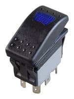 MPX5-114ENN-2ABD-1RN-S - MULTICOMP PRO - MPX5-114ENN-2ABD-1RN-S - Rocker Switch, 24VDC LED, IP67, On-Off, SPST-NO, Illuminated, Panel, Snap-In, Black