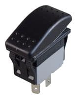 MPX5-124BNN-NABD-1NN-S - MULTICOMP PRO - MPX5-124BNN-NABD-1NN-S - Rocker Switch, IP67, On-On, SPDT, Non Illuminated, Panel, Snap-In, Black
