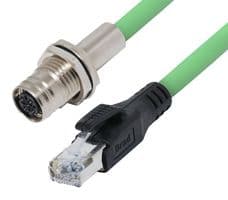 120406-1041 - MOLEX - 120406-1041 - Sensor Cable, M12, Ultra-Lock 2.0 Receptacle, RJ45 Plug, 4 Positions, 500 mm, 1.64 ft
