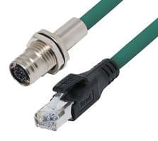 120406-1046 - MOLEX - 120406-1046 - Sensor Cable, M12, Ultra-Lock 2.0 Receptacle, RJ45 Plug, 4 Positions, 500 mm, 1.64 ft