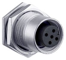 HDM12A-05PFFP-SF8001 - AMPHENOL LTW - HDM12A-05PFFP-SF8001 - Sensor Connector, Black, M Series, M12, Female, 5 Positions, PCB Socket, Straight Panel Mount
