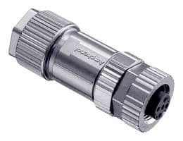 HDM12A-05BFFB-SL7001 - AMPHENOL LTW - HDM12A-05BFFB-SL7001 - Sensor Connector, Black, M Series, M12, Female, 5 Positions, Screw Socket, Straight Cable Mount