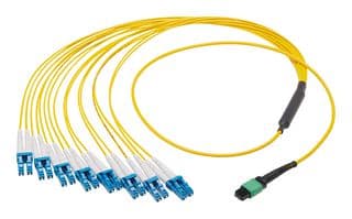 106283-6382 - MOLEX - 106283-6382 - Fiber Optic Cable, Singlemode, 16Fibres, MPO Jack to LC Duplex (8), 5m