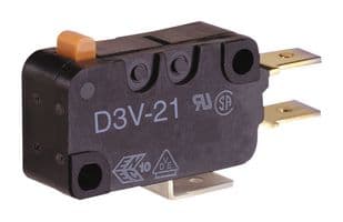 V-16-1A6 - OMRON ELECTRONIC COMPONENTS - V-16-1A6 - Microswitch, Miniature, Pin Plunger, SPDT, Solder Lug, 16 A