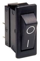 C1520AABB-B - BULGIN / PARTNER STOCK - C1520AABB-B - Rocker Switch, On-Off-On, SPDT, Non Illuminated, Panel Mount, Black, 1500 Series