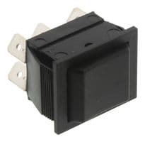 C1572AABB - BULGIN / PARTNER STOCK - C1572AABB - Rocker Switch, (On)-Off-(On), DPDT, Non Illuminated, Panel Mount, Black, 1550 Series