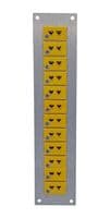 AM-K-FF + FMP-12 - LABFACILITY - AM-K-FF + FMP-12 - Thermocouple Connector, Miniature, Yellow, 45 x 205mm Panel, K, Socket, 12Way, ANSI, Fascia Mount
