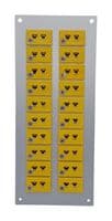 AM-K-FF + FMP-20 - LABFACILITY - AM-K-FF + FMP-20 - Thermocouple Connector, Miniature, Yellow, 75 x 175mm Panel, K, Socket, 20Way, ANSI, Fascia Mount