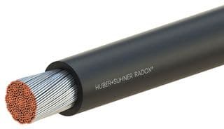 RXL 125 6MM2 RD - HUBER+SUHNER - RXL 125 6MM2 RD - Wire, Stranded, Polyolefin, Red, 82 x 0.3mm, 328 ft