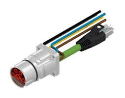 58-22006 - AMPHENOL CONEC - 58-22006 - Circular Cable Assembly, 5P+4S, Circular Receptacle to RJ45 Plug, 9 Ways, 19.7 ", 500 mm