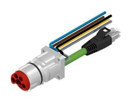 58-22010 - AMPHENOL CONEC - 58-22010 - Circular Cable Assembly, 5P+4S, Circular Receptacle to RJ45 Plug, 9 Ways, 19.7 ", 500 mm