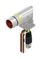58-22020 - AMPHENOL CONEC - 58-22020 - Circular Cable Assembly, 6P+4S, Circular Receptacle to RJ45 Plug, 10 Ways, 19.7 ", 500 mm